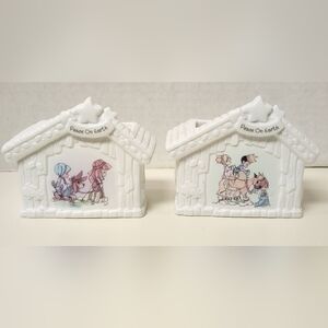 Vintage Precious Moments White Ceramic Collectible Christmas Decoration